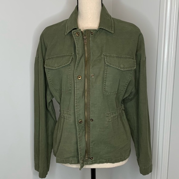 Cinched waist soft twill pocket jacket - Picture 2 of 8